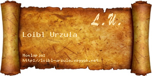 Loibl Urzula névjegykártya